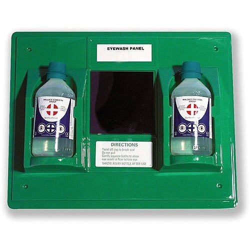 Wallace Cameron First-Aid Emergency Eyewash Station 2 x 500ml Bottles W206xD49xH205mm