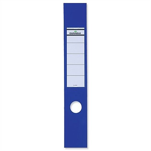 Durable Ordofix Spine Labels Blue PVC Lever Arch File Pack 10 Durable Ordofix Spine Labels Blue PVC Lever Arch File Pack 10