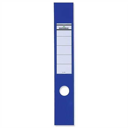 Durable Ordofix Spine Labels Blue PVC Lever Arch File Pack 10