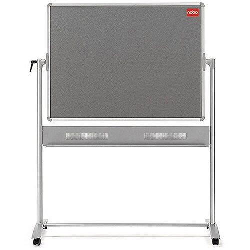 Nobo Mobile Combination Board Magnetic Steel and Grey Felt 1200x900mm Ref 1901043 Nobo Mobile Combination Board Magnetic Steel and Grey Felt 1200x900mm Ref 1901043