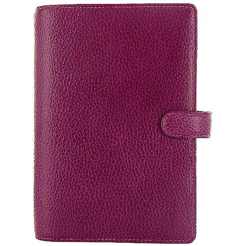 Filofax Finsbury Personal Organiser Leather Rambling Grain A5 Raspberry