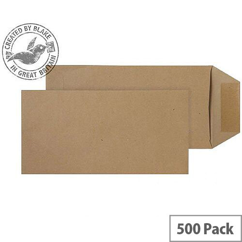 Purely Everyday Manilla DL Pocket Gummed Envelopes 80gsm Pack of 500