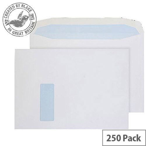 Purely Everyday Mailer Gummed Window White 100gsm C4 229x324mm (Pack of 250)