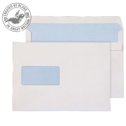 Purely Everyday White Self Seal Wallet Window 90gsm C5 162x229mm (Pack of 500) Purely Everyday White Self Seal Wallet Window 90gsm C5 162x229mm (Pack of 500)