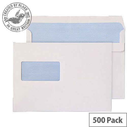 Purely Everyday White 90gsm Self Seal Wallet Window C5 162x229mm (Pack 500) Purely Everyday White 90gsm Self Seal Wallet Window C5 162x229mm (Pack 500)