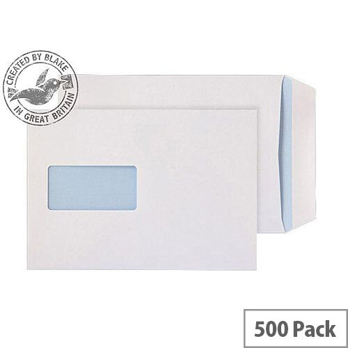 Purely Everyday White 100gsm Self Seal Pocket Window C5 229x162mm (Pack of 500) Purely Everyday White 100gsm Self Seal Pocket Window C5 229x162mm (Pack of 500)