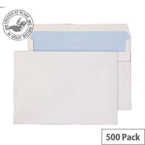 Purely Everyday Wallet Self Seal White 90gsm C5+ 162x238mm (Pack of 500) Purely Everyday Wallet Self Seal White 90gsm C5+ 162x238mm (Pack of 500)