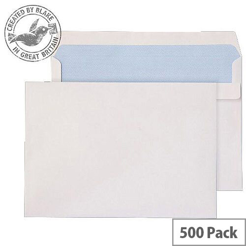 Purely Everyday Wallet Self Seal White 100gsm C5 162x229mm (Pack of 500) Purely Everyday Wallet Self Seal White 100gsm C5 162x229mm (Pack of 500)