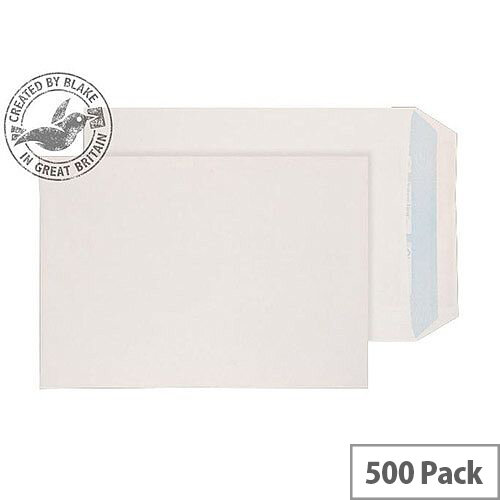 Purely Environmental Pocket Self Seal White 90gsm C5 229x162mm (Pack of 500) Purely Environmental Pocket Self Seal White 90gsm C5 229x162mm (Pack of 500)