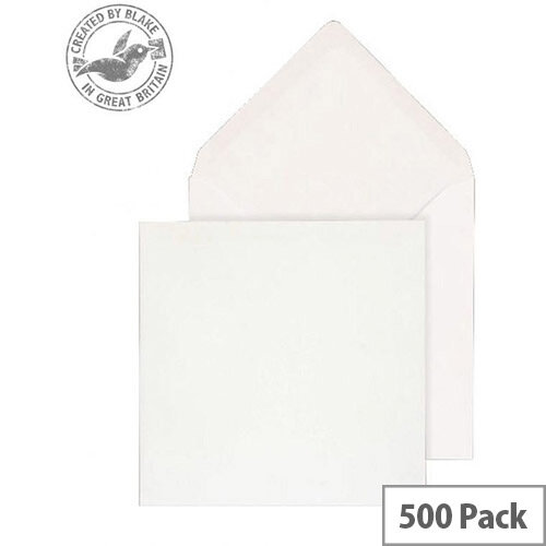 Purely Everyday Square Banker Invit Gummed White 100gsm 130x130 (Pack of 500) Purely Everyday Square Banker Invit Gummed White 100gsm 130x130 (Pack of 500)