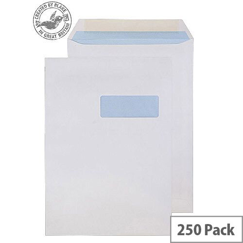 Purely Everyday Pocket Gum Right-Hand Window White 100gsm C4 (Pack of 250) Purely Everyday Pocket Gum Right-Hand Window White 100gsm C4 (Pack of 250)
