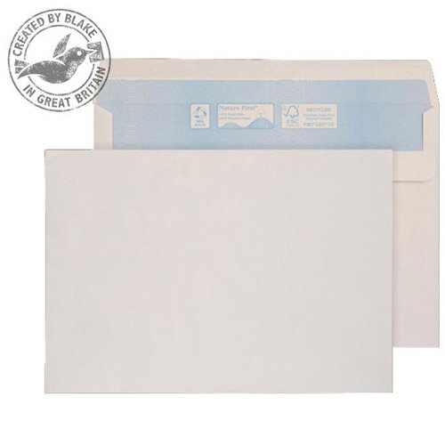 Purely Environmental Wallet Self Seal White 90gsm C5 162x229mm (Pack of 500) Purely Environmental Wallet Self Seal White 90gsm C5 162x229mm (Pack of 500)