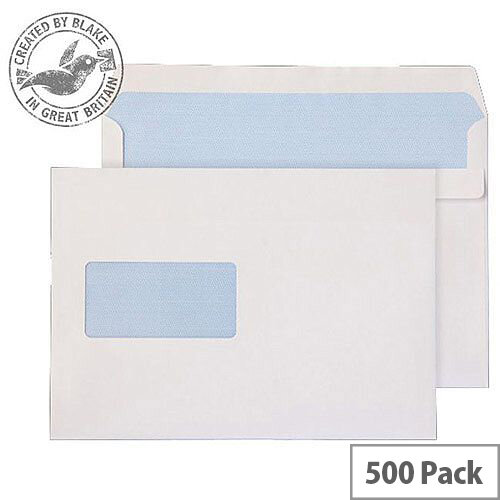 Purely Everyday Wallet Self Seal Window White 100gsm C5 162x229 (Pack of 500) Purely Everyday Wallet Self Seal Window White 100gsm C5 162x229 (Pack of 500)