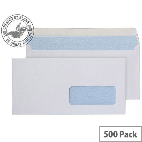 Purely Everyday White DL Wallet Right-Hand Window Envelopes 100gsm Pack of 500