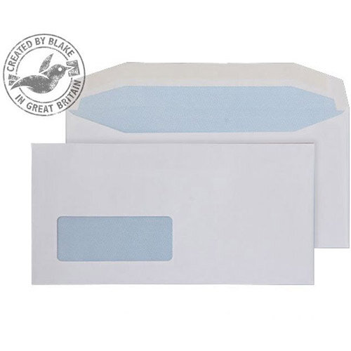 Purely Everyday White DL Envelopes Mailer Wallet Window Gummed 90gsm Pack of 1000 Purely Everyday White DL Envelopes Mailer Wallet Window Gummed 90gsm Pack of 1000