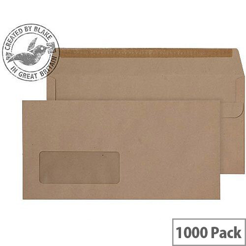 Purely Everyday DL Manilla Self Seal Wallet Window Envelopes 80gsm Pack of 1000 Purely Everyday DL Manilla Self Seal Wallet Window Envelopes 80gsm Pack of 1000