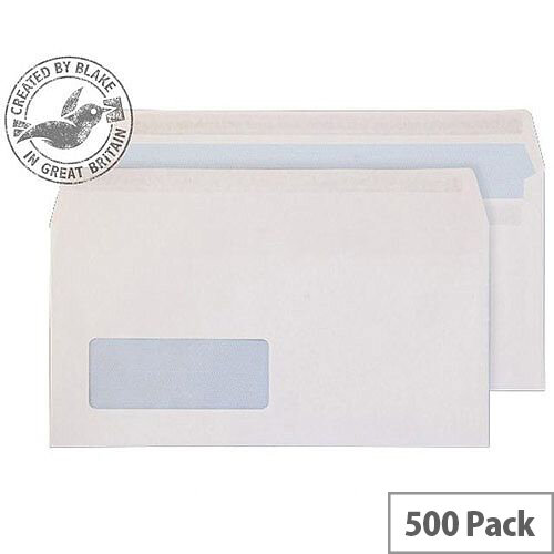 Purely Everyday White DL Wallet Self Seal Low Window Envelopes 100gsm Pack of 500 Purely Everyday White DL Wallet Self Seal Low Window Envelopes 100gsm Pack of 500