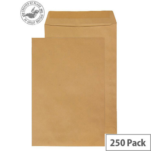 Purely Everyday Manilla Envelopes 115gsm Gummed Pocket 406x305mm Pack of 250 Purely Everyday Manilla Envelopes 115gsm Gummed Pocket 406x305mm Pack of 250