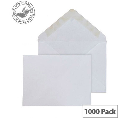Purely Everyday Banker Invitation Envelopes Gummed White 90gsm 108x159mm Pack of 1000 Purely Everyday Banker Invitation Envelopes Gummed White 90gsm 108x159mm Pack of 1000