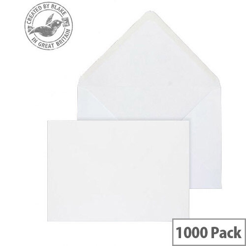 Purely Everyday Banker Invitation envelopes Gummed White 90gsm 121x171mm Pack of 1000 Purely Everyday Banker Invitation envelopes Gummed White 90gsm 121x171mm Pack of 1000