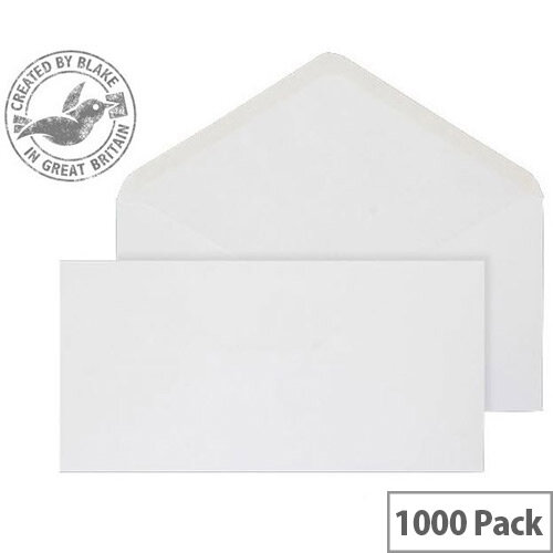 Purely Everyday Banker Invitation Envelopes Gummed White 90gsm 106x206mm Pack of 1000 Purely Everyday Banker Invitation Envelopes Gummed White 90gsm 106x206mm Pack of 1000