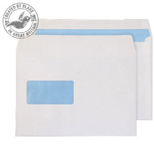 Purely Everyday Wallet Self Seal Window White 100gsm C5 162x229 (Pack of 500) Purely Everyday Wallet Self Seal Window White 100gsm C5 162x229 (Pack of 500)