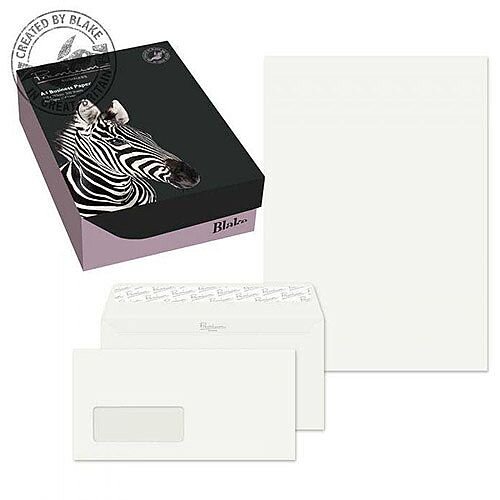 Blake Soho Oyster Wove A4 Paper &Wallet P& DL Envelopes 120gsm (Pack of 250/50) Blake Soho Oyster Wove A4 Paper &Wallet P& DL Envelopes 120gsm (Pack of 250/50)