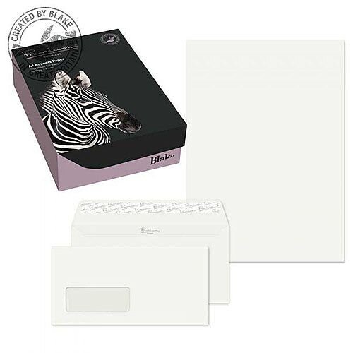 Blake Soho Oyster Wove A4 Paper & Wallet P&S DL Envelopes 120gsm (Pack of 250/50)