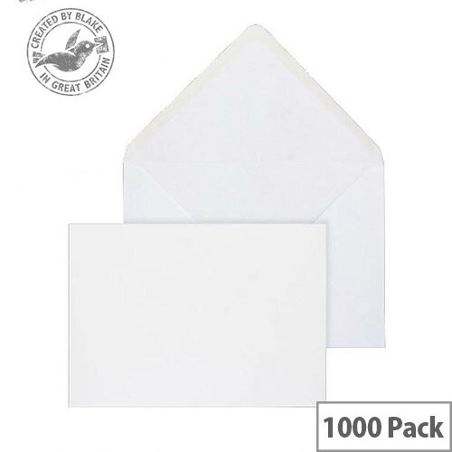 Purely Everyday Banker Invitation Envelopes Gummed White 90gsm 121x184mm Pack of 1000 Purely Everyday Banker Invitation Envelopes Gummed White 90gsm 121x184mm Pack of 1000