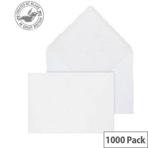 Purely Everyday Banker Invitation Envelopes Gummed White 100gsm 133x185mm Pack of 1000 Purely Everyday Banker Invitation Envelopes Gummed White 100gsm 133x185mm Pack of 1000