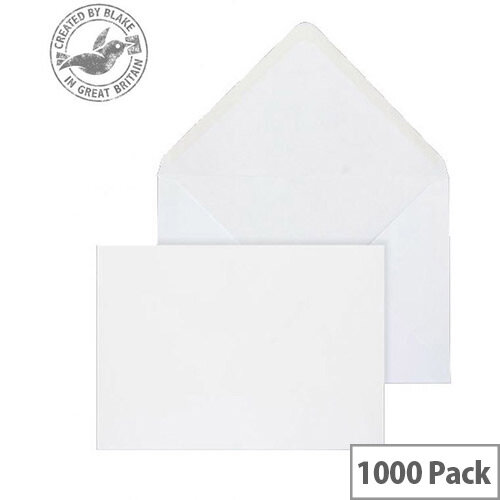 Purely Everyday Banker Invitation Envelopes Gummed White 100gsm 133x197mm Pack 1000 Purely Everyday Banker Invitation Envelopes Gummed White 100gsm 133x197mm Pack 1000