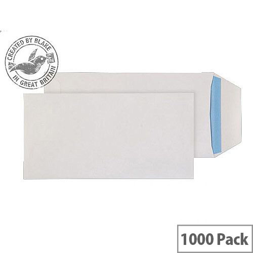 Purely Everyday DL White Self Seal Pocket Envelopes 90gsm Pack 1000