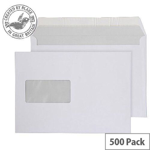 Purely Everyday Wallet P& Window Bright White 120gsm C5 162x229 (Pack of 500) Purely Everyday Wallet P& Window Bright White 120gsm C5 162x229 (Pack of 500)