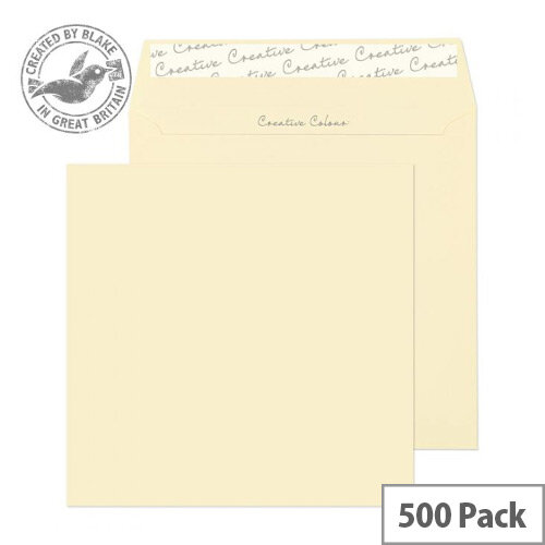 Creative Colour Clotted Cream Square Wallet Envelopes (Pack of 500)