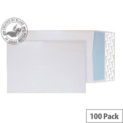 Blake Premium Off Gusset White Peel and Seal Wove C4 324x229x25 140gsm Pack of 100 Blake Premium Off Gusset White Peel and Seal Wove C4 324x229x25 140gsm Pack of 100
