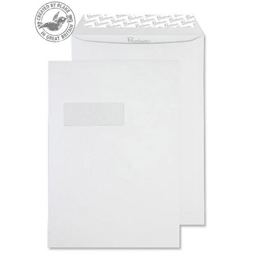 Blake Premium Business Pocket Window P& High White Wove C4 120gsm (Pack of 250) Blake Premium Business Pocket Window P& High White Wove C4 120gsm (Pack of 250)