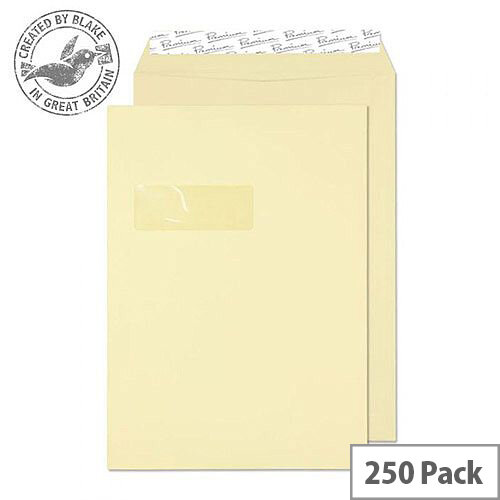 Blake Premium Business Pocket Window P& Vellum Cream Wove C4 120gsm (Pack of 250) Blake Premium Business Pocket Window P& Vellum Cream Wove C4 120gsm (Pack of 250)
