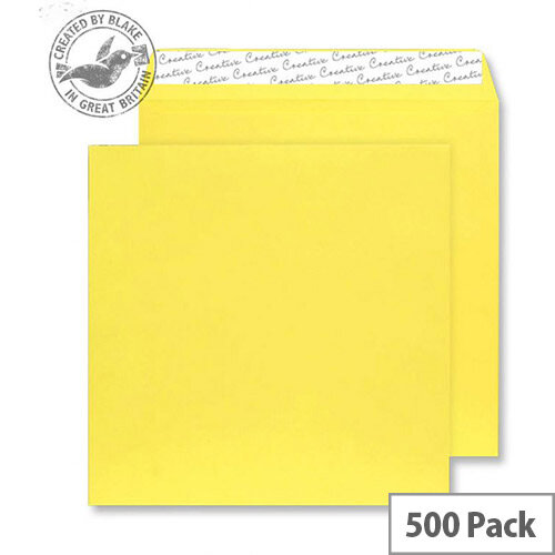 Creative Colour Banana Yellow Square Wallet Envelopes (Pack of 500) Creative Colour Banana Yellow Square Wallet Envelopes (Pack of 500)