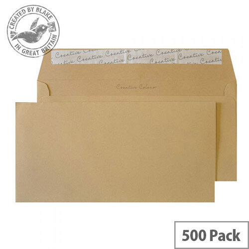 Creative Colour DL+ Biscuit Beige Wallet Envelopes 120gsm Pack of 500 Creative Colour DL+ Biscuit Beige Wallet Envelopes 120gsm Pack of 500
