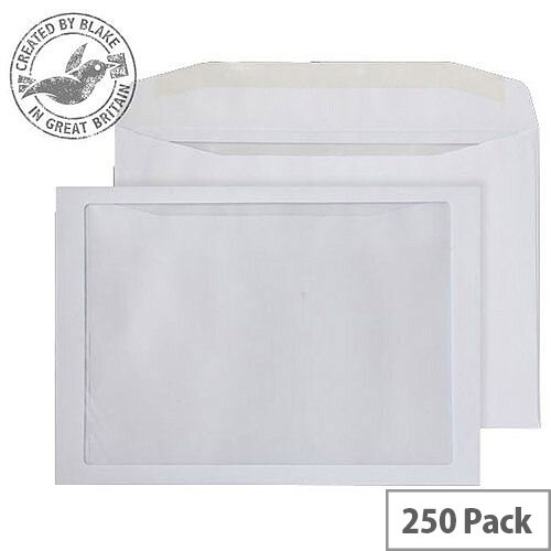 Purely Everyday Mailer Gum Full Face Window White 100gsm C4 (Pack of 250) Purely Everyday Mailer Gum Full Face Window White 100gsm C4 (Pack of 250)