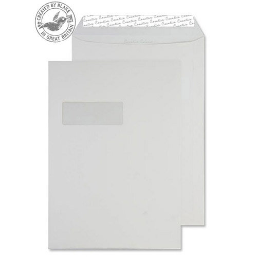 Creative Colour Milk White Pocket Window C4 Envelopes (Pack of 250) Creative Colour Milk White Pocket Window C4 Envelopes (Pack of 250)