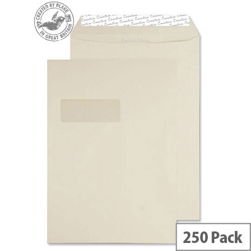 Creative Colour Vanilla Ice Cream Pocket Window C4 Envelopes (Pack of 250)