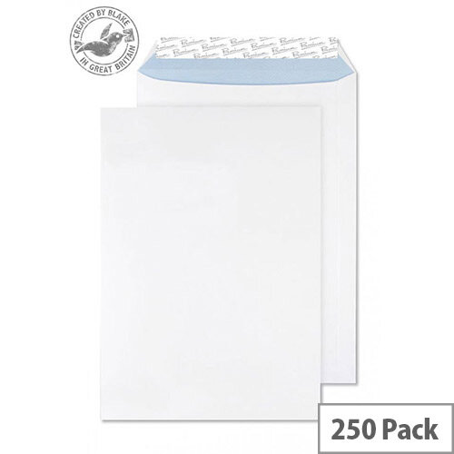 Blake Premium Office Pocket Envelopes Peel and Seal White Wove B4 352x250 120gsm Pack of 250 Blake Premium Office Pocket Envelopes Peel and Seal White Wove B4 352x250 120gsm Pack of 250