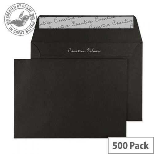 Creative Colour Jet Black C6 Wallet Envelopes (Pack of 500) Creative Colour Jet Black C6 Wallet Envelopes (Pack of 500)