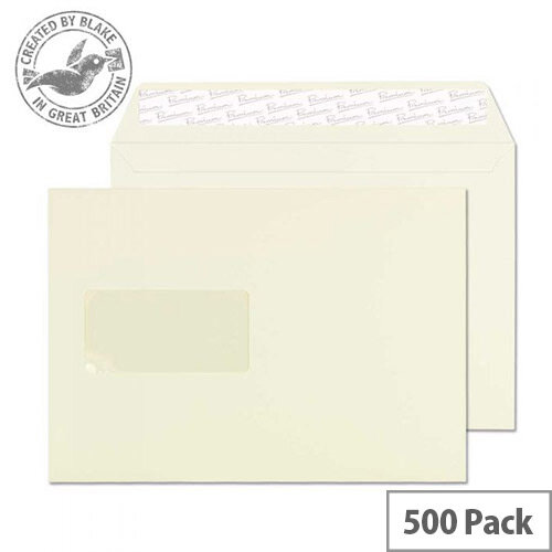 Blake Premium Business Oyster Wove Window C5 Envelopes (Pack of 500) Blake Premium Business Oyster Wove Window C5 Envelopes (Pack of 500)