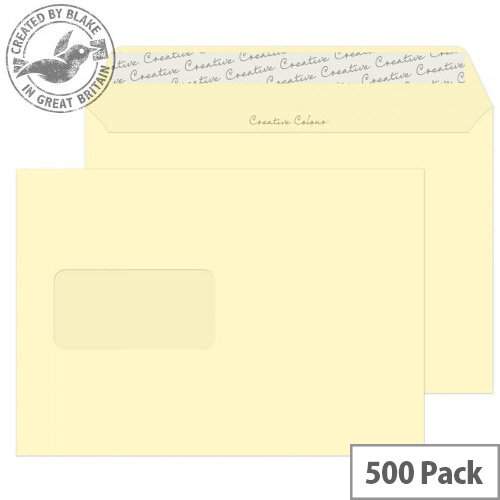 Creative Colour Vanilla Ice Cream Window Wallet C5 Envelopes (Pack of 500)