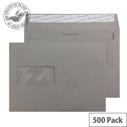 Creative Colour Window Storm Grey 120gsm Wallet C5 Envelopes(Pack of 500) Creative Colour Window Storm Grey 120gsm Wallet C5 Envelopes(Pack of 500)