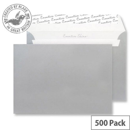 Creative Shine Metallic Silver C6 Wallet Envelopes (Pack of 500)