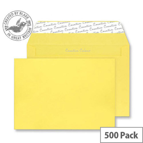 Creative Colour Banana Yellow Wallet C5 Plus Envelopes (Pack of 500) Creative Colour Banana Yellow Wallet C5 Plus Envelopes (Pack of 500)
