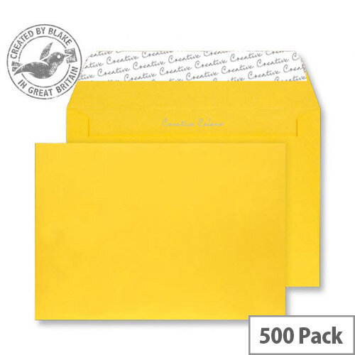 Creative Colour Egg Yellow C5 Wallet Envelopes (Pack 500) Creative Colour Egg Yellow C5 Wallet Envelopes (Pack 500)
